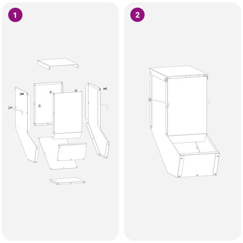 Хранилка за зайци Маслинено зелено 12,5 x 26 x 28,5 см