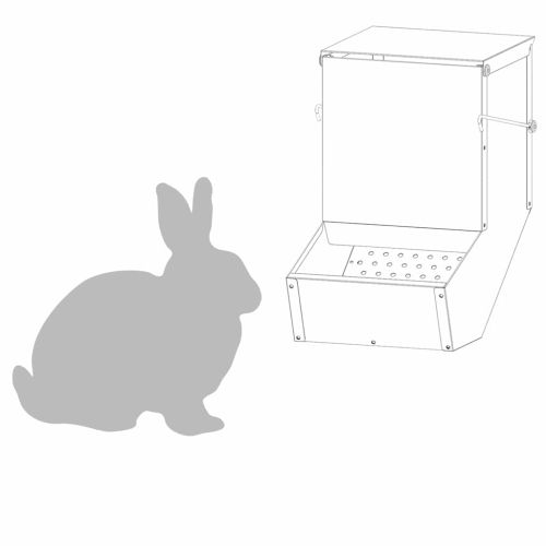 Хранилка за зайци Маслинено зелено 17,5 x 26 x 28,5 см