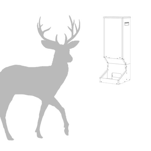 С feeder за елени Черно 28 x 30 x 80 см