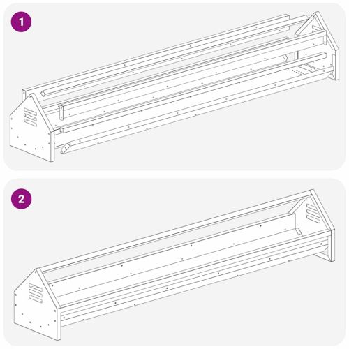 Хранилка за пилета Черно 108 x 20,5 x 20 см