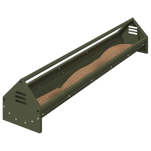 Хранилка за пилета Маслинено зелено 108 x 20,5 x 20 см