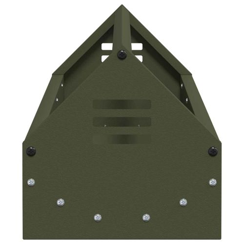 Хранилка за пилета Маслинено зелено 108 x 20,5 x 20 см