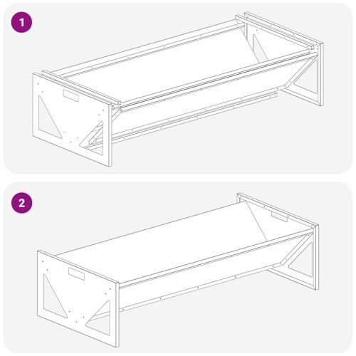 Тръба за хранене на добитък Черно 108 x 50 x 28 см
