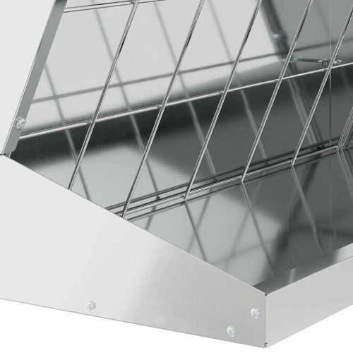 Хранилка за сено Сребрист 71 x 33 x 70 см Галванизирана стомана