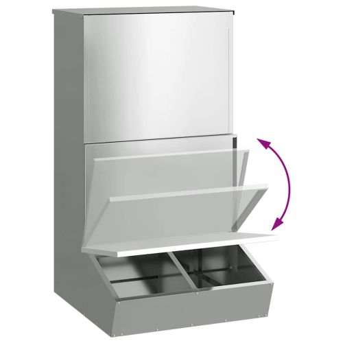 Фидер за свине Сребрист 55 x 51 x 91,5 см Галванизирана стомана