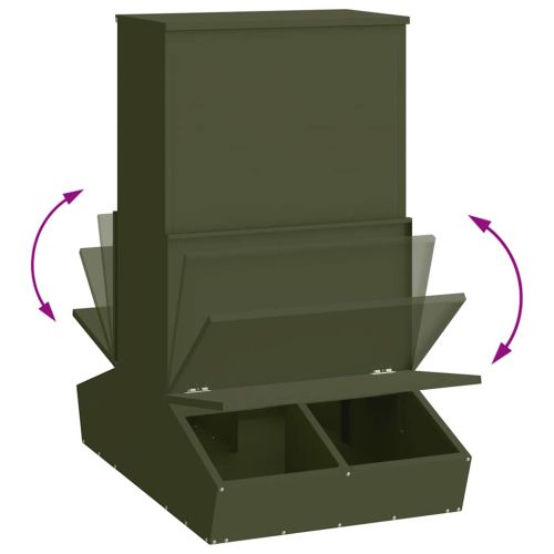 Фидер за свине Маслинено зелено 82 x 51 x 91,5 см