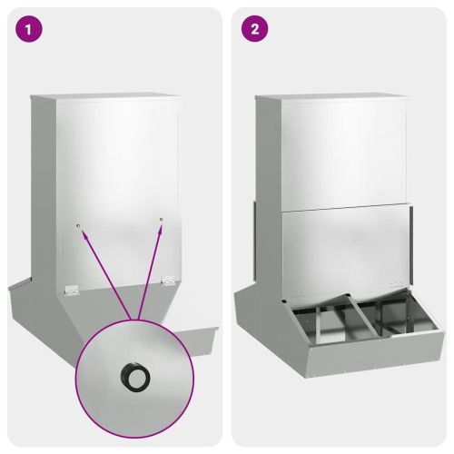 Фидер за свине Сребрист 82 x 51 x 91,5 см Галванизирана стомана