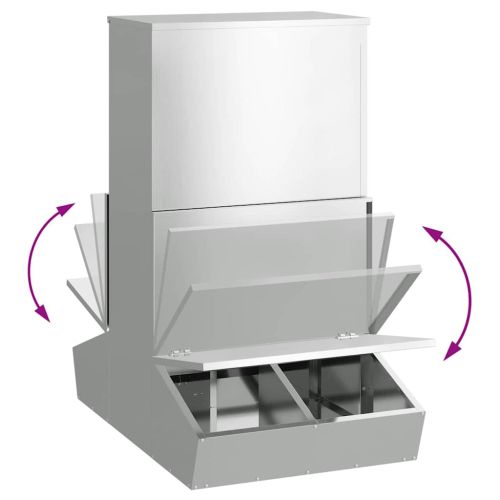 Фидер за свине Сребрист 82 x 51 x 91,5 см Галванизирана стомана