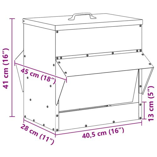 Кокошарник Маслинено зелено 40,5 х 45 х 41 см