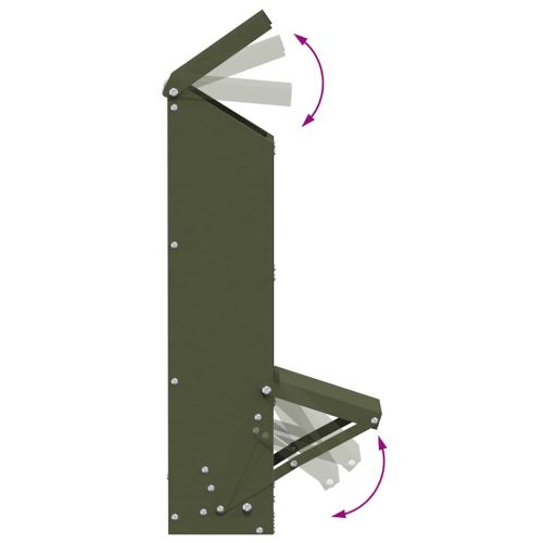 Кокошарник Маслинено зелено 13 x 12 x 51 см