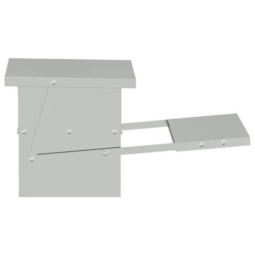 Кокошка Т ределна хранилка Сребрист 48,5 x 39,5 x 19 см