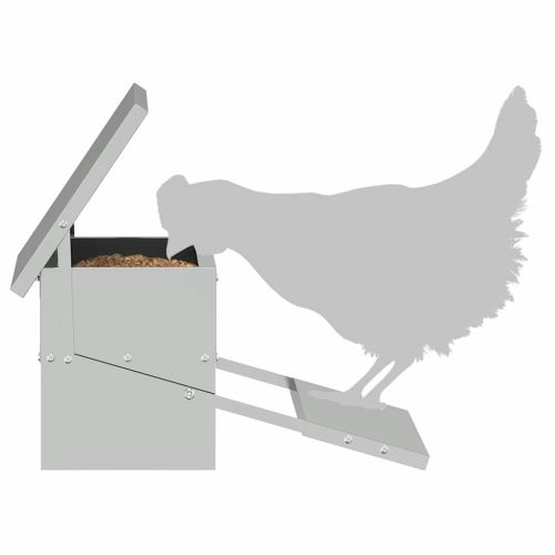 Кокошка Т ределна хранилка Сребрист 48,5 x 39,5 x 19 см
