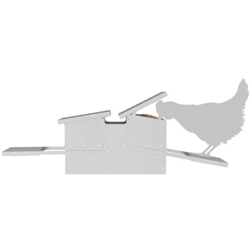 Кокошка Т ределна хранилка Сребрист 75 x 53 x 20,5 см