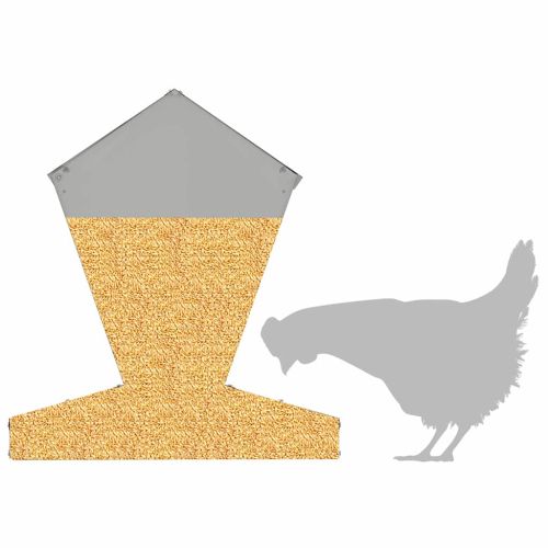 Кокошарник Сребрист 40 x 40 x 45 cm Галванизирана стомана