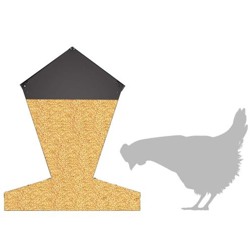 Кокошарник Черно 30 x 30 x 39 см Студено валцована стомана