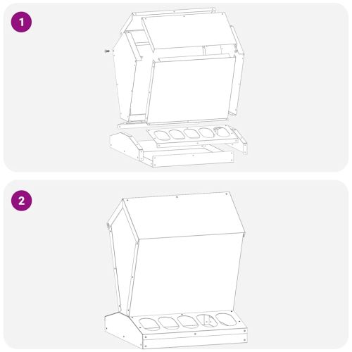 Кокошарник Сребрист 30 x 30 x 39 см Галванизирана стомана