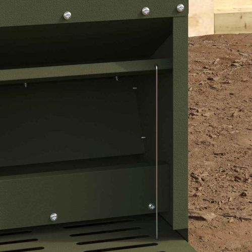 Кокошка Т ределна хранилка Маслинено зелено 25 x 42 x 40 см