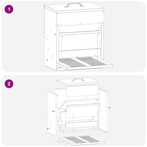 Кокошка Т ределна хранилка Маслинено зелено 33 x 42 x 40 см