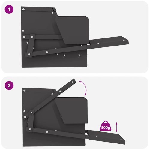 Кокошка Т ределна хранилка Черно 50 x 40 x 29 см