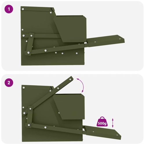 Кокошка Т ределна хранилка Маслинено зелено 50 x 40 x 29 см