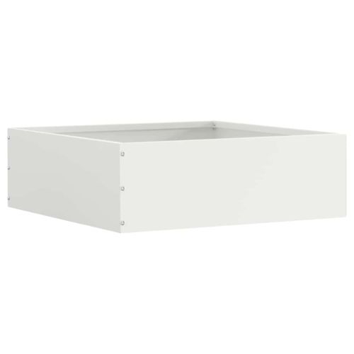 Ограда за трева 6 pcs Бяло 40 x 40 x 13 cm Стомана