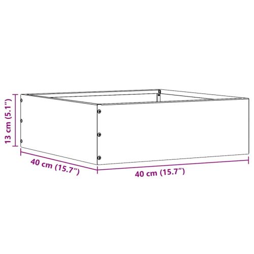 Ограда за трева 6 pcs Антрацит 40 x 40 x 13 cm Стомана