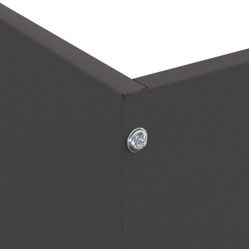 Ограда за трева Черно 50 x 50 x 13 см Стомана