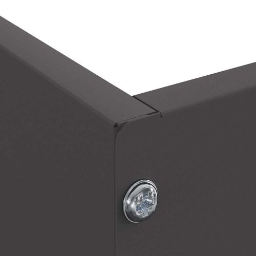 Ограда за трева 6 pcs Черно 60 x 60 x 13 см Стомана