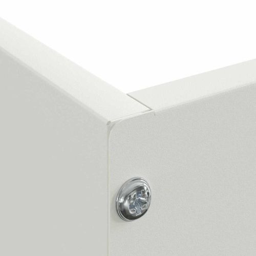 Ограда за трева 6 pcs Бяло 60 x 60 x 13 см Стомана