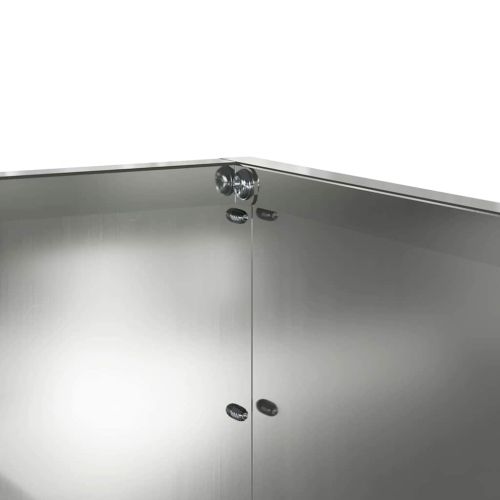 Ограда за трева 6 pcs Сребрист 60 x 60 x 13 см