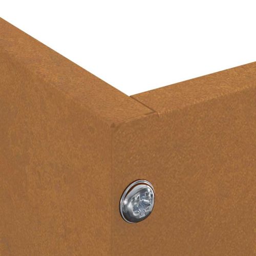 Ограда за трева Ръждясало 60 x 60 x 13 см Патинираща стомана