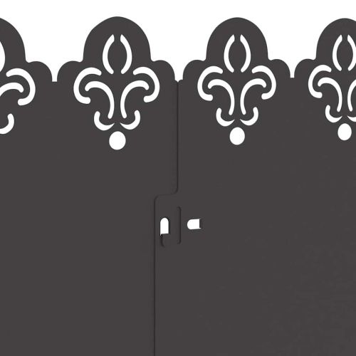 Ограничители за тревни площи 10 pcs Черно 103 x 0,05 x 22 см