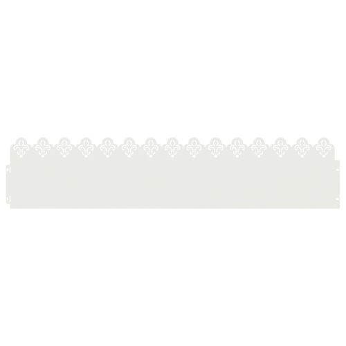 Ограничители за тревни площи 10 pcs Бяло 103 x 0,05 x 22 см