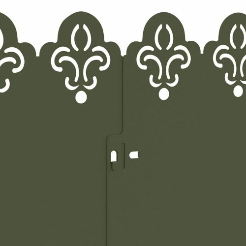 Ограничители за тревни площи 10 pcs Маслинено зелено