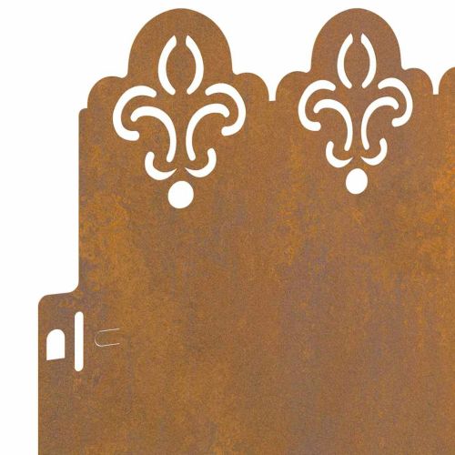 Ограничители за тревни площи 10 pcs Ръждясало