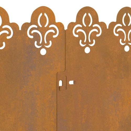 Ограничители за тревни площи 10 pcs Ръждясало