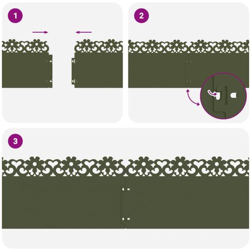 Ограничители за тревни площи 20 pcs Маслинено зелено