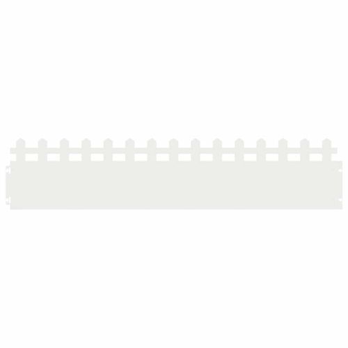 Ограничители за тревни площи 10 pcs Бяло 103 x 0,05 x 22 см