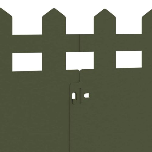 Ограничители за тревни площи 10 pcs Маслинено зелено