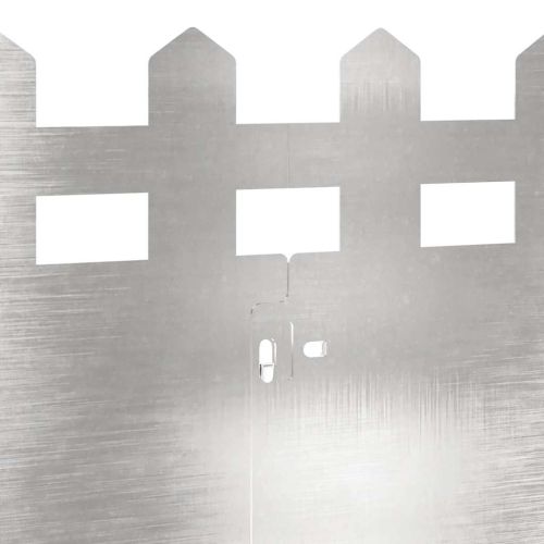 Ограничители за тревни площи 10 pcs Сребрист 103 x 0,05 x 22 см