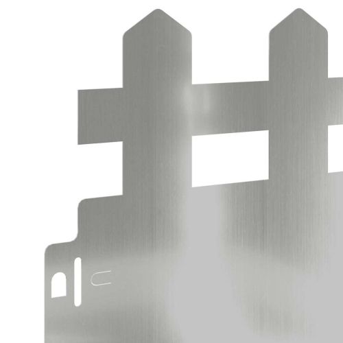 Ограничители за тревни площи 10 pcs Сребрист 103 x 0,05 x 22 см