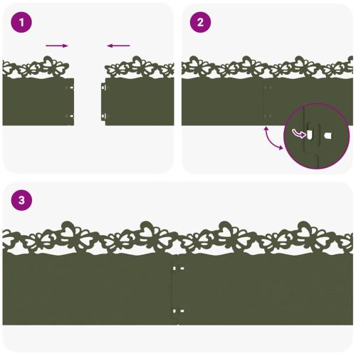 Ограничители за тревни площи 30 pcs Маслинено зелено