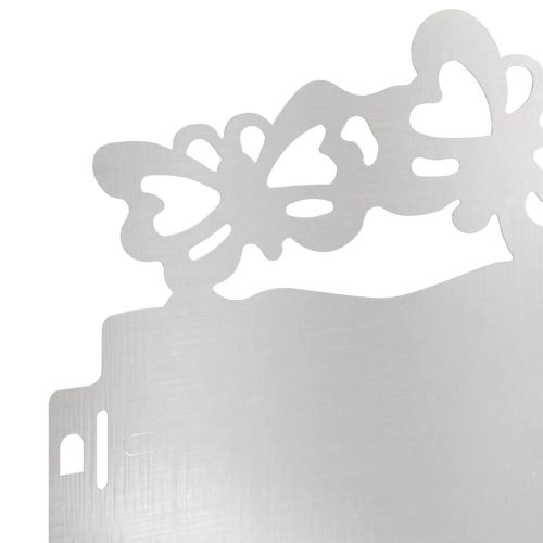 Ограничители за тревни площи 10 pcs Сребрист 103 x 0,05 x 22 см