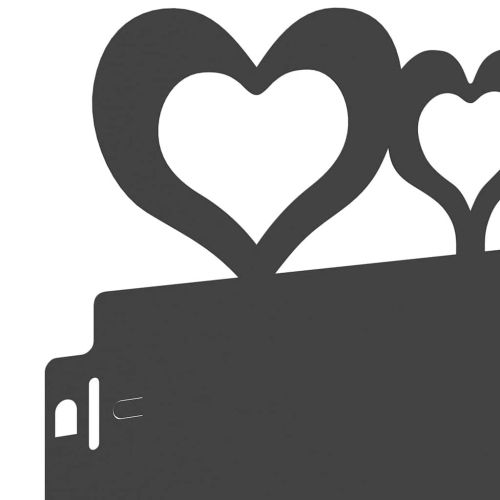 Ограничители за тревни площи 10 pcs Черно 103 x 0,05 x 22 см