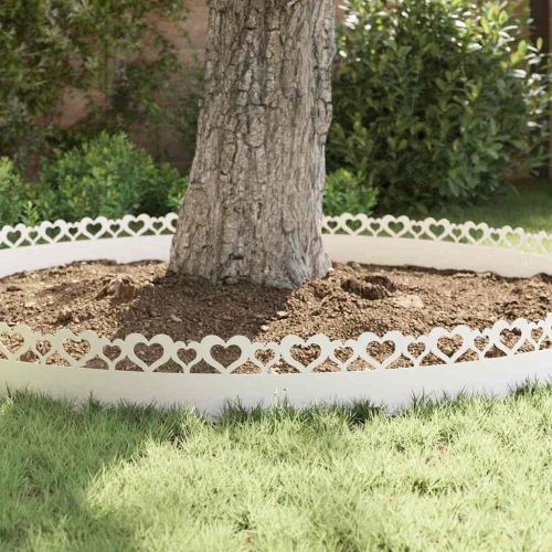 Ограничители за тревни площи 30 pcs Бяло 103 x 0,05 x 22 см