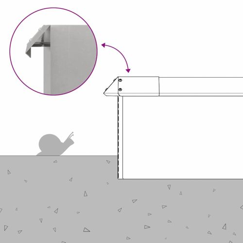 Оградка за охлюви 16 pcs Сребрист 50 x 3,5 x 25 см
