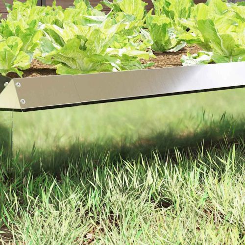 Оградка за охлюви 4 pcs Сребрист 50 x 3,5 x 25 см