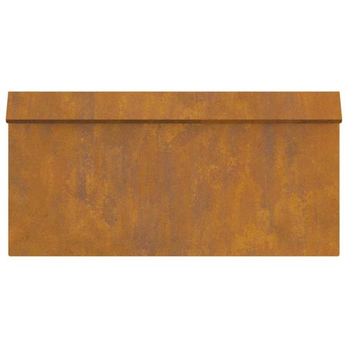 Оградка за охлюви 16 pcs Ръждясало 50 x 3,5 x 25 см