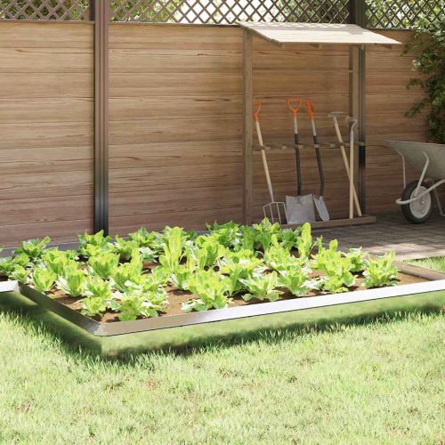 Оградка за охлюви 4 pcs Сребрист 100 x 3,5 x 25 см