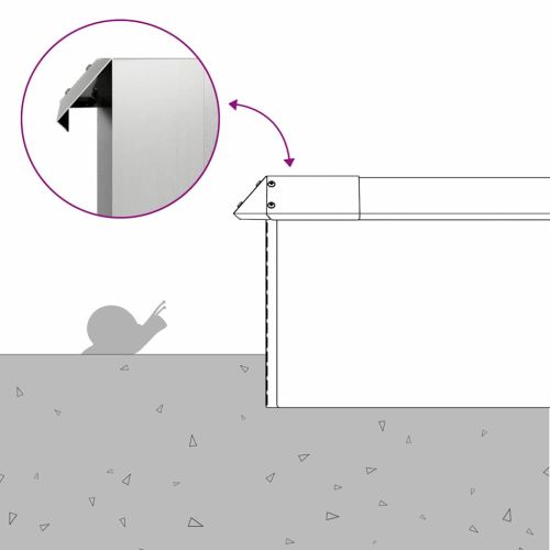 Оградка за охлюви 4 pcs Сребрист 100 x 3,5 x 25 см